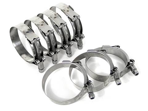 T-Bolt clamp tightening silicone hoses, 100% stainless steel, turbo application