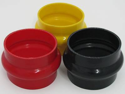 There are three silicone hoses with different colors, red, yellow and black.
